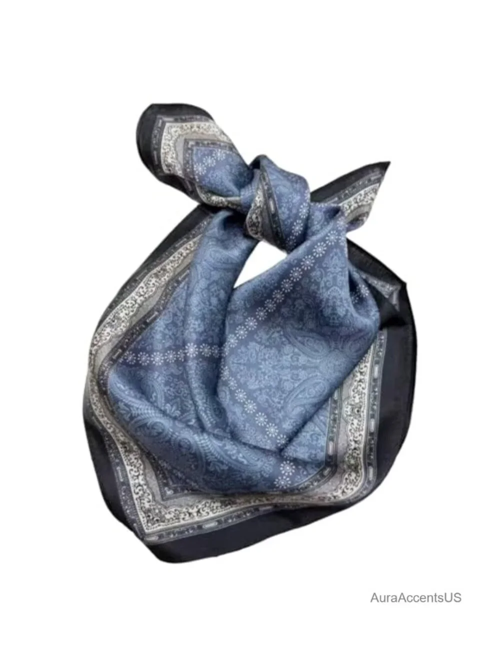 100% Mulberry Silk Small Square Scarf - Neckerchief - Headscarf 21
